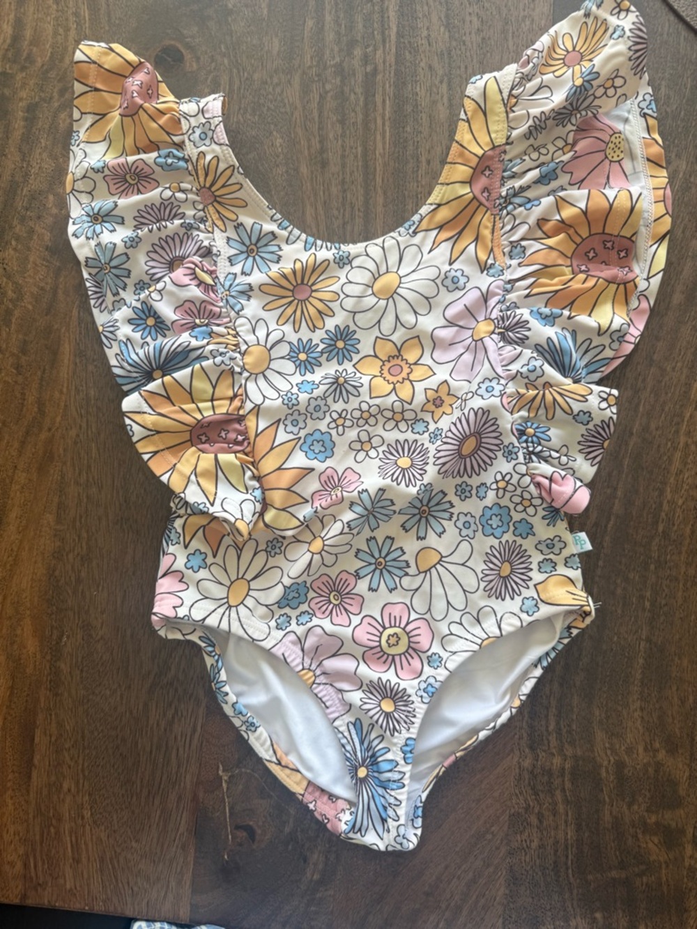Posh Peanut - Presley Jane Flutter Sleeve Kids Swimsuit (5T)